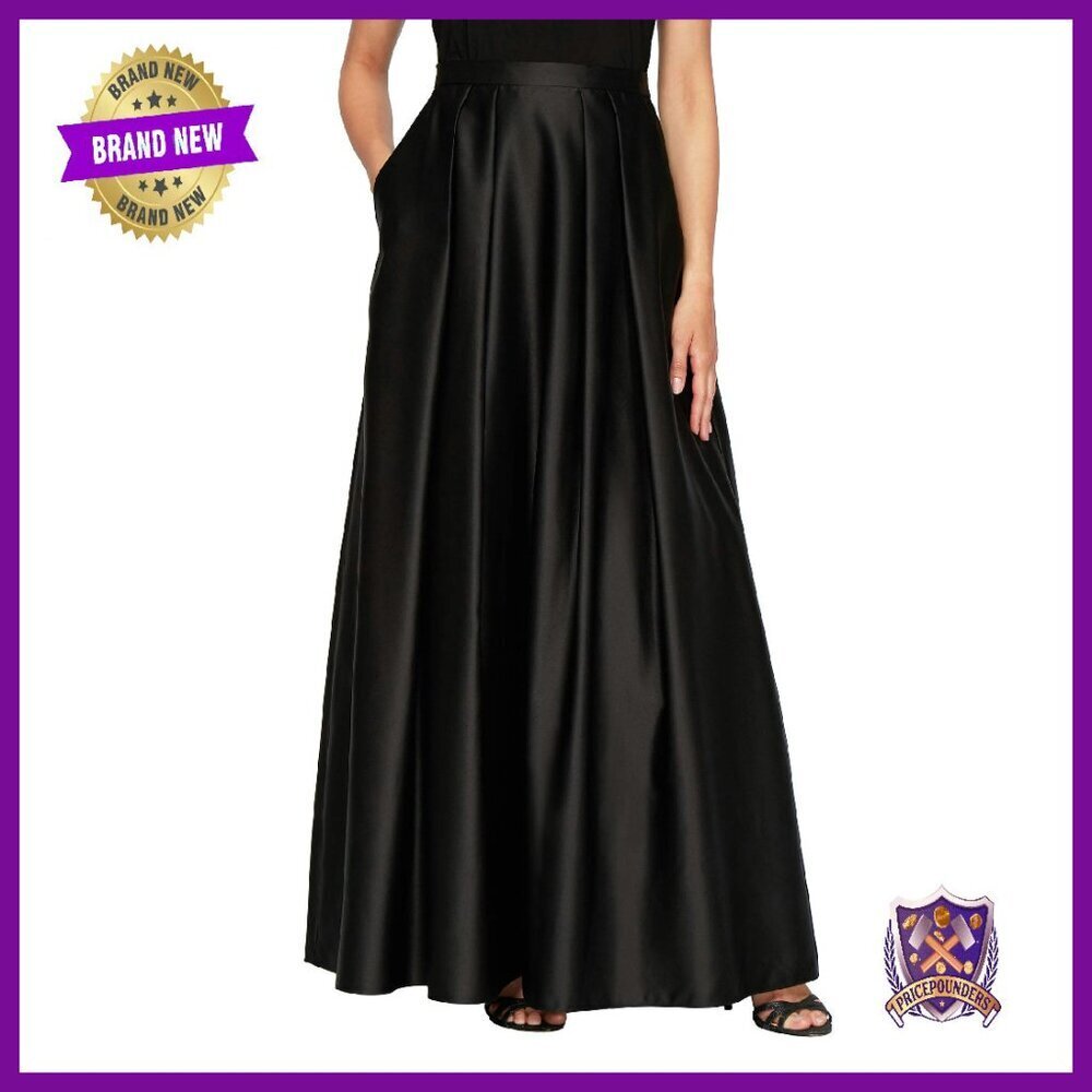 Formal Maxi Skirt with Hidden Pockets - Satin Taffeta Evening Wear